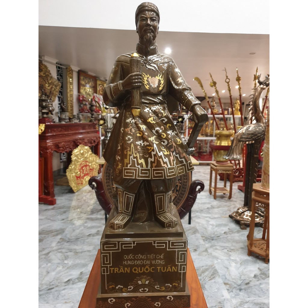 Đồ Thờ Bằng Đồng - Tượng đồng Khổng Minh Gia Cát Lượng cao 25cm, Tượng Khổng Minh Gia Cát Lượng, tượng đồng phong thủy.