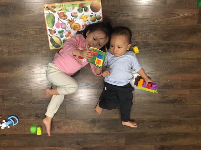 [Sách bé 10x11cm] Sách vải tiếng anh cho bé 8 trang