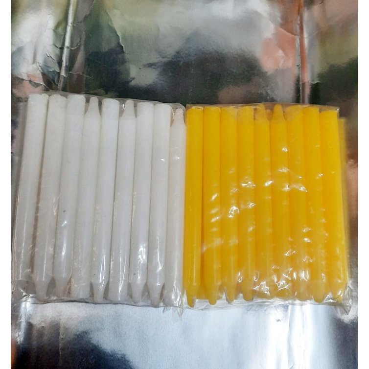 Đèn cầy sáp màu vàng,trắng,đỏ bịch 860g