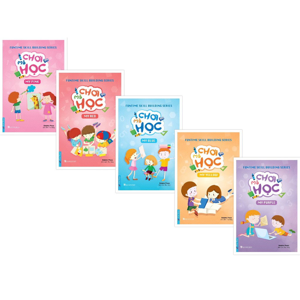 Sách - Combo Chơi Mà Học 5 Tập (My Pink + My Red + My Blue + My Yellow + My Purple) - First News