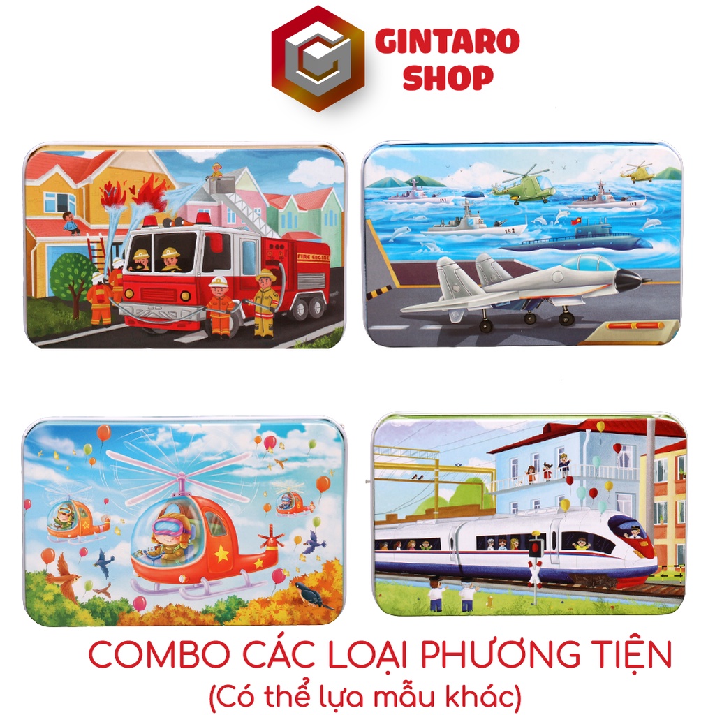 Trò chơi xếp hình 60 chi tiết puzzle có hộp dành cho bé , Đồ chơi lắp ráp với nhiều mẫu đa dạng GINTARO SHOP