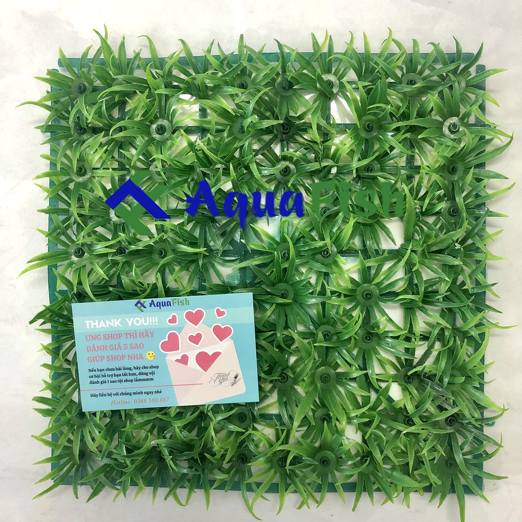 Bộ Trang Trí 2 Tấm Thảm Cỏ Thìa Bằng Nhựa Cho Bể Cá Thủy Sinh
