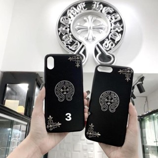 (6 mẫu đen / đỏ) Ốp Chrome heart da đen cao cấp IPHONE 💎