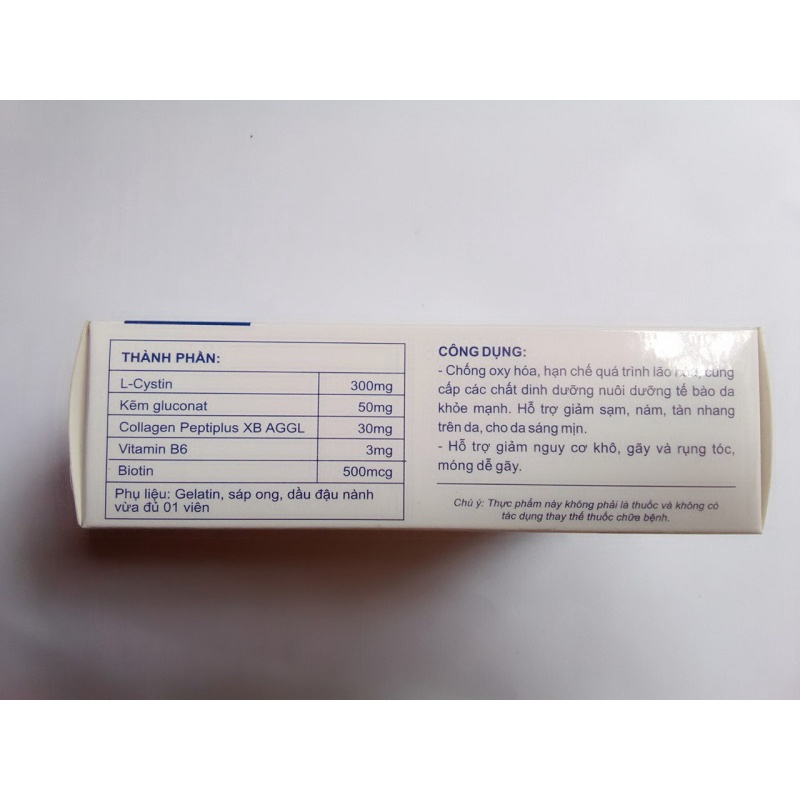 BIOCYSTINE viên uống đẹp da, viên uống đẹp tóc, viên uống chống lão hóa da - hộp 30 viên