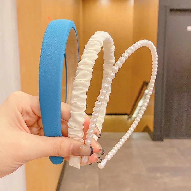Bờm Băng Đô Cài Tóc Nữ Trơn Nhiều Màu Tiểu Thư Nữ Tính Phong Cách Hàn Quốc Điệu Đà Chất Đẹp Loại 1 Xinh Xắn Dễ Thương
