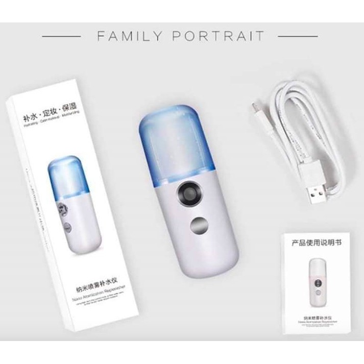 (Free Ship) Máy phun Sương Nano Xông Mặt Mini Dưỡng DA, Tạo độ Ẩm cho da MXM57