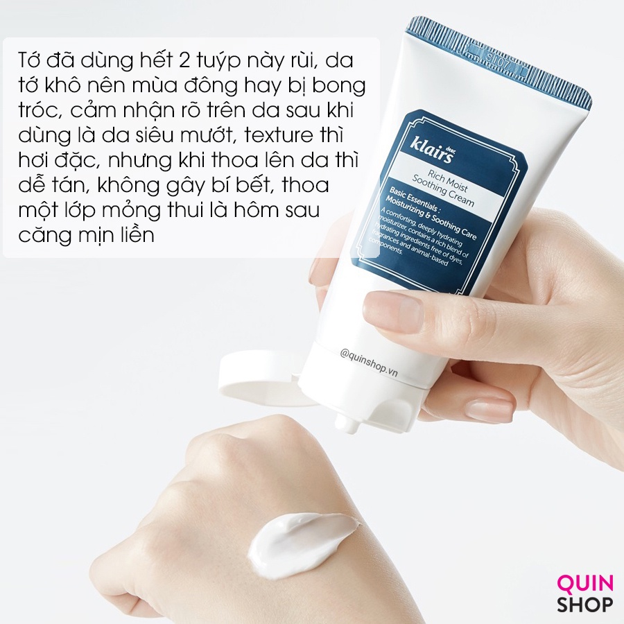 Kem Dưỡng Klairs Rich Moist Soothing Cream