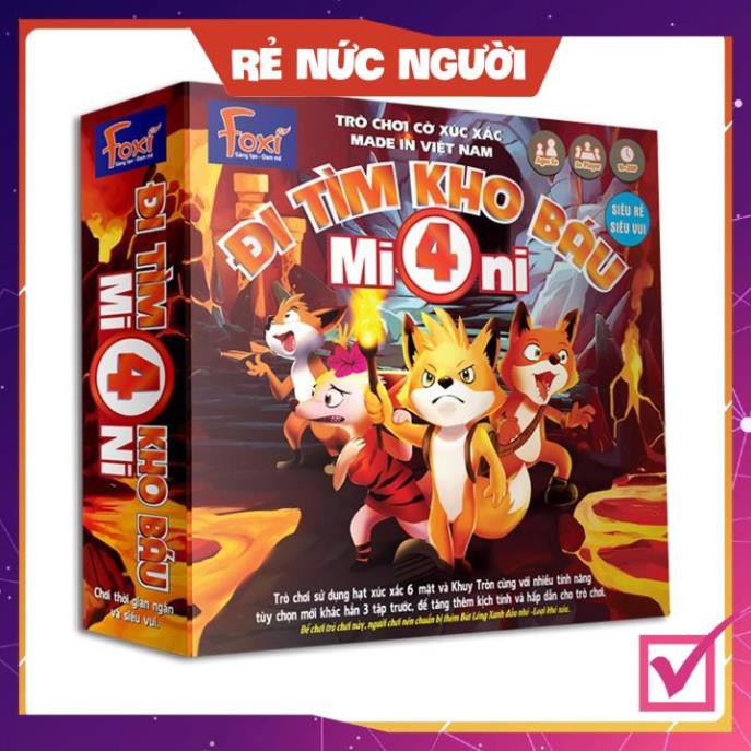 [SALE MÙA DỊCH] Board game-Đi tìm kho báu Mini 4 Foxi-trò chơi phát triển khả năng nhớ-logic-suy luận-phán đoán