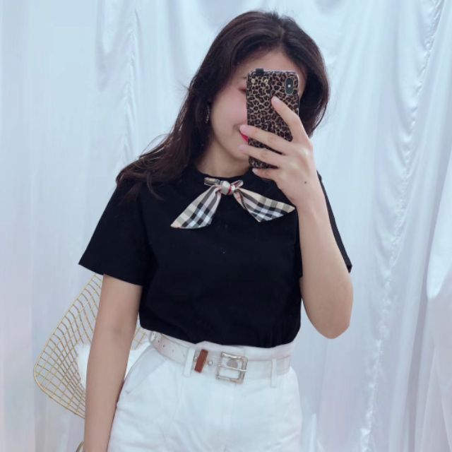 Áo phông cổ nơ