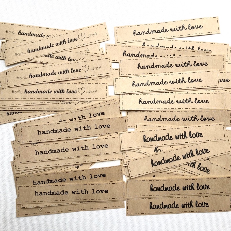 50 Nhãn Dán Sticker “HANDMADE WITH LOVE”