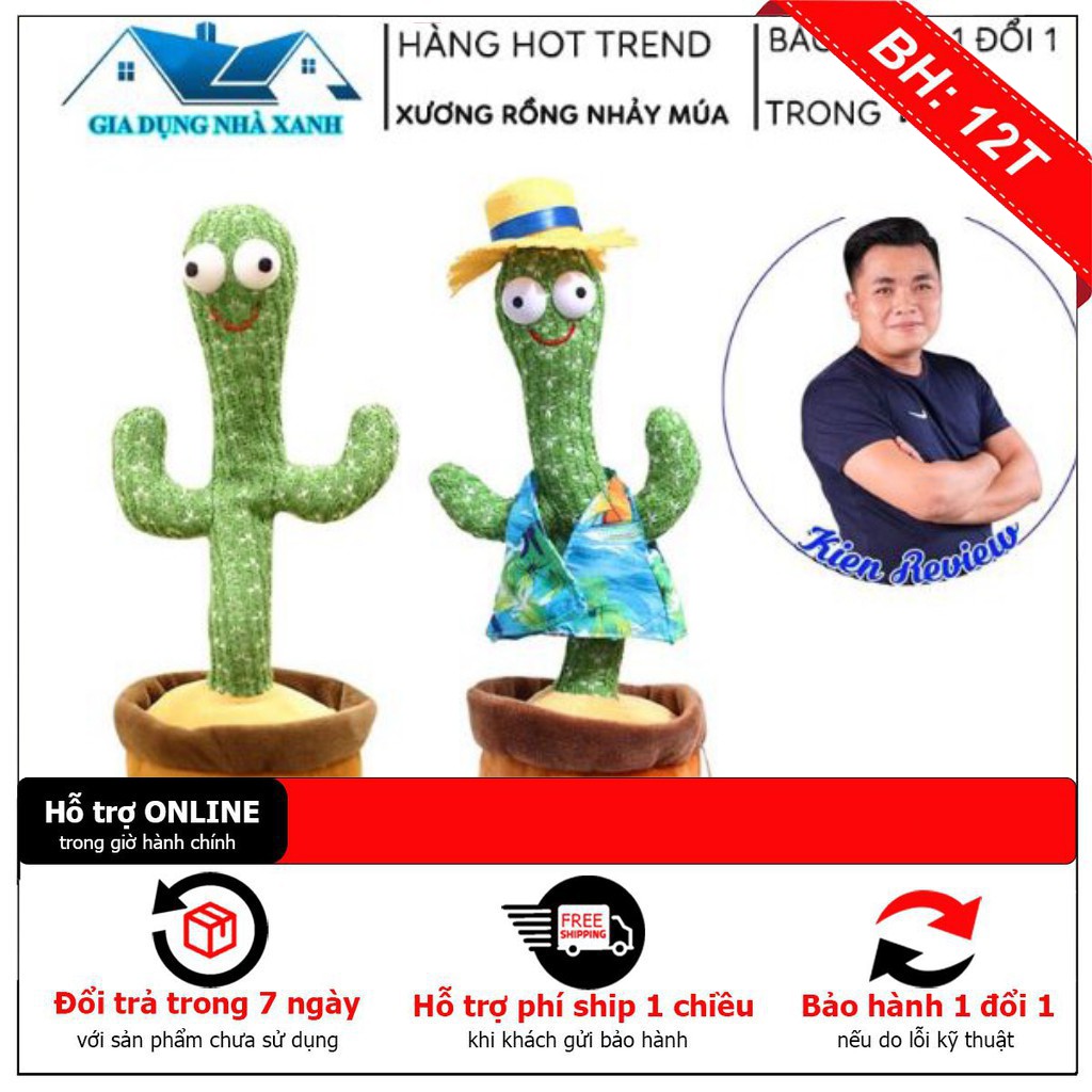 Cây Xương Rồng Nhảy Múa, Phát Nhạc, Nhại Lại, Hàng Đảm Bảo Chất Lượng [Kiên Review đã đánh giá]