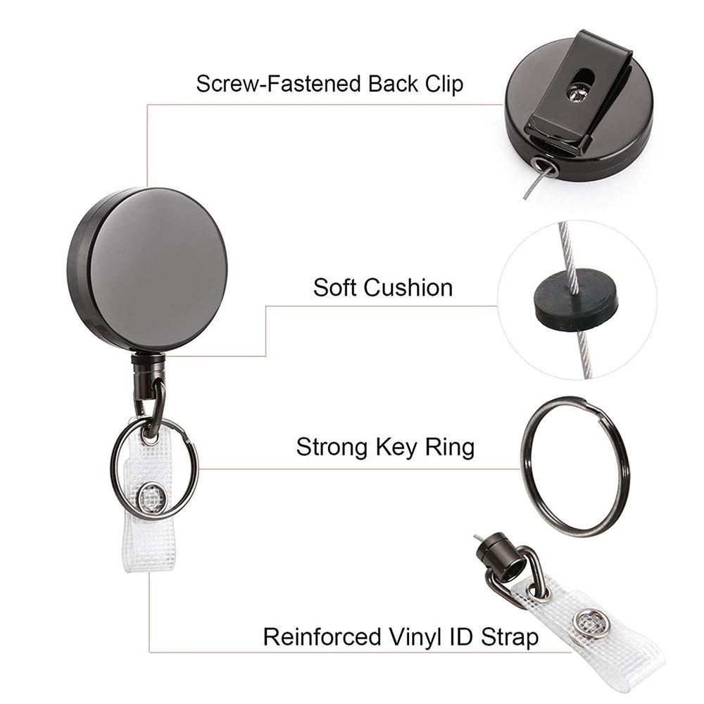 Dây Móc Chìa Khóa Bằng Kim Loại Có Thể Thu Gọn Chống Thất Lạc