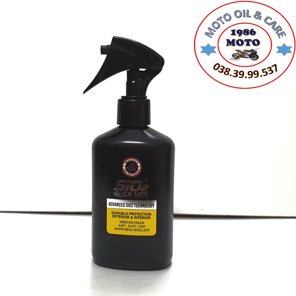 ㍿♤◊Dưỡng bóng dàn áo , kim loại MEGACOOLS SiO2 Slick WAX 250ML