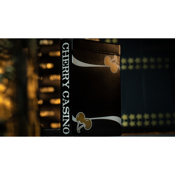 Bài tây, bài ảo thuật Cherry Casino (Monte Carlo Black and Gold) Playing Cards - Hàng chính hãng [Hà