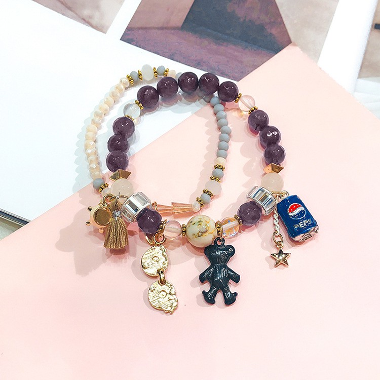 Vòng Tay Handmade Đính Đá Mã Não Hình Chai Nước Ngọt Phong Cách Bohemian | BigBuy360 - bigbuy360.vn