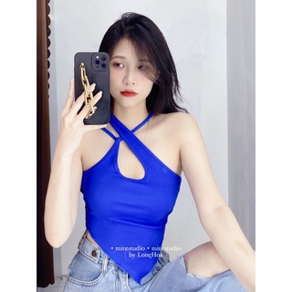 [ HÌNH THẬT ] ÁO TANKTOP VẠT NHỌN MIX DÂY