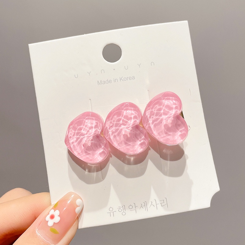 Kẹp Tóc Trong Suốt Hình Trái Tim Dễ Thương Cho Bé Gái