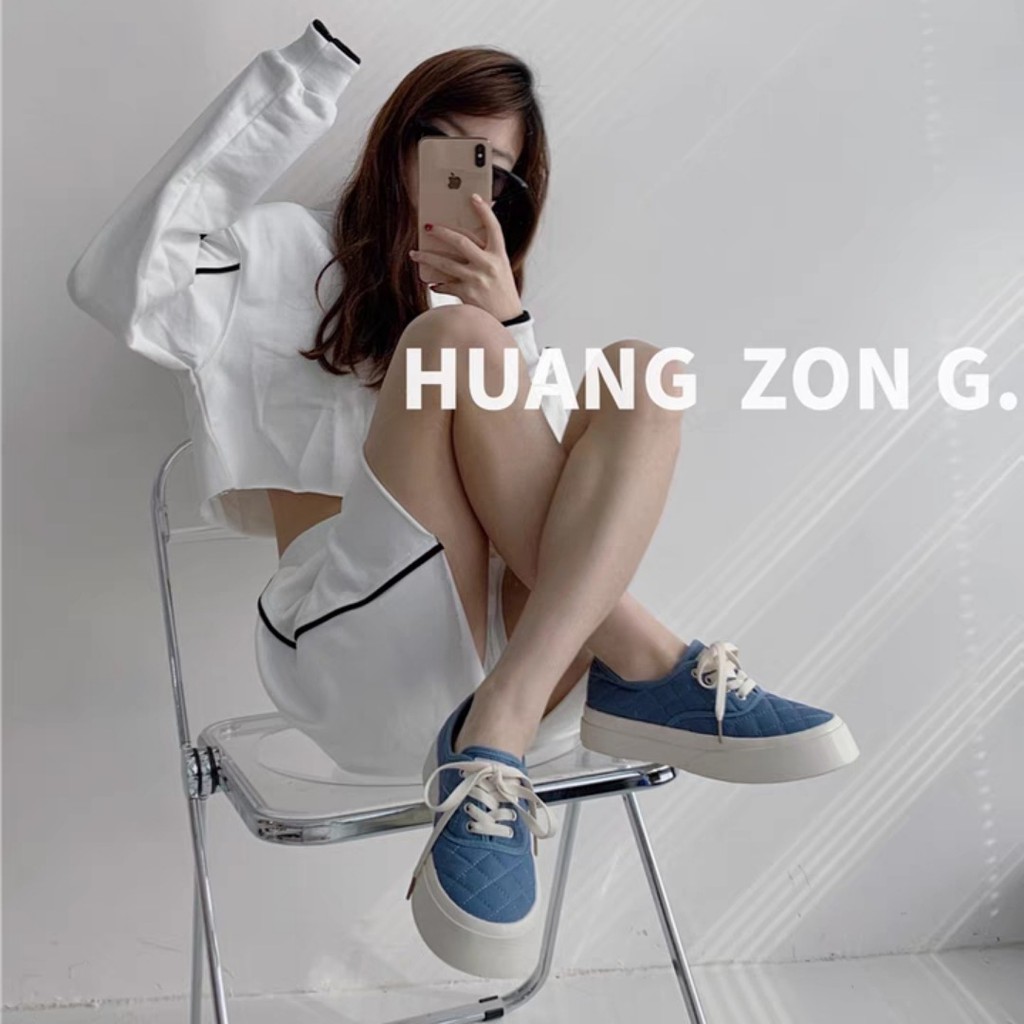 [SẴN] Giày thể thao nữ Ulzzang đế bằng bánh mì basic độn đế vải canvas bata mới hot phong cách hàn quốc đẹp cá tính đẹp