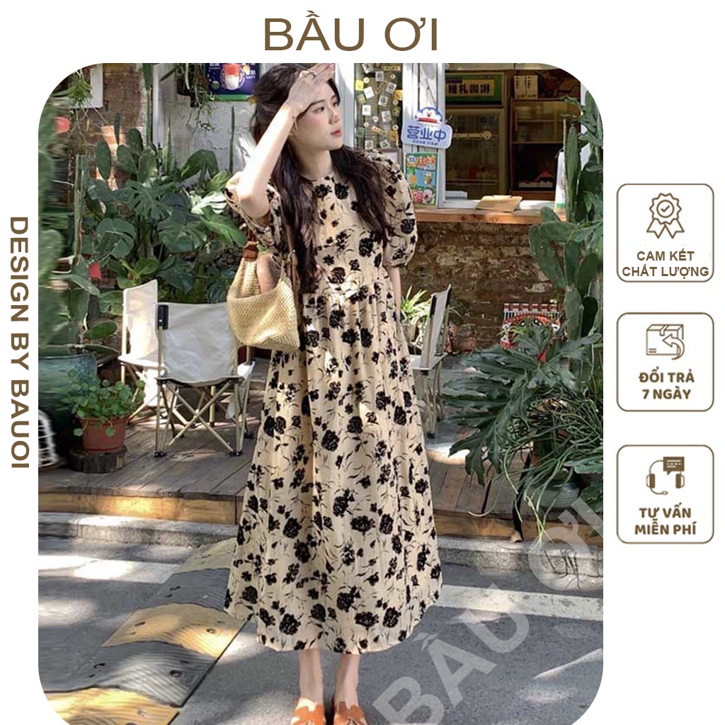 [MẪU HOT V96] ĐẦM BẦU BABYDOLL TAY PHỒNG DÁNG DÀI - VÁY BẦU CÔNG SỞ PHONG CÁCH RETRO SANG TRỌNG MẶC ĐI LÀM DỰ TIỆC ĐẸP
