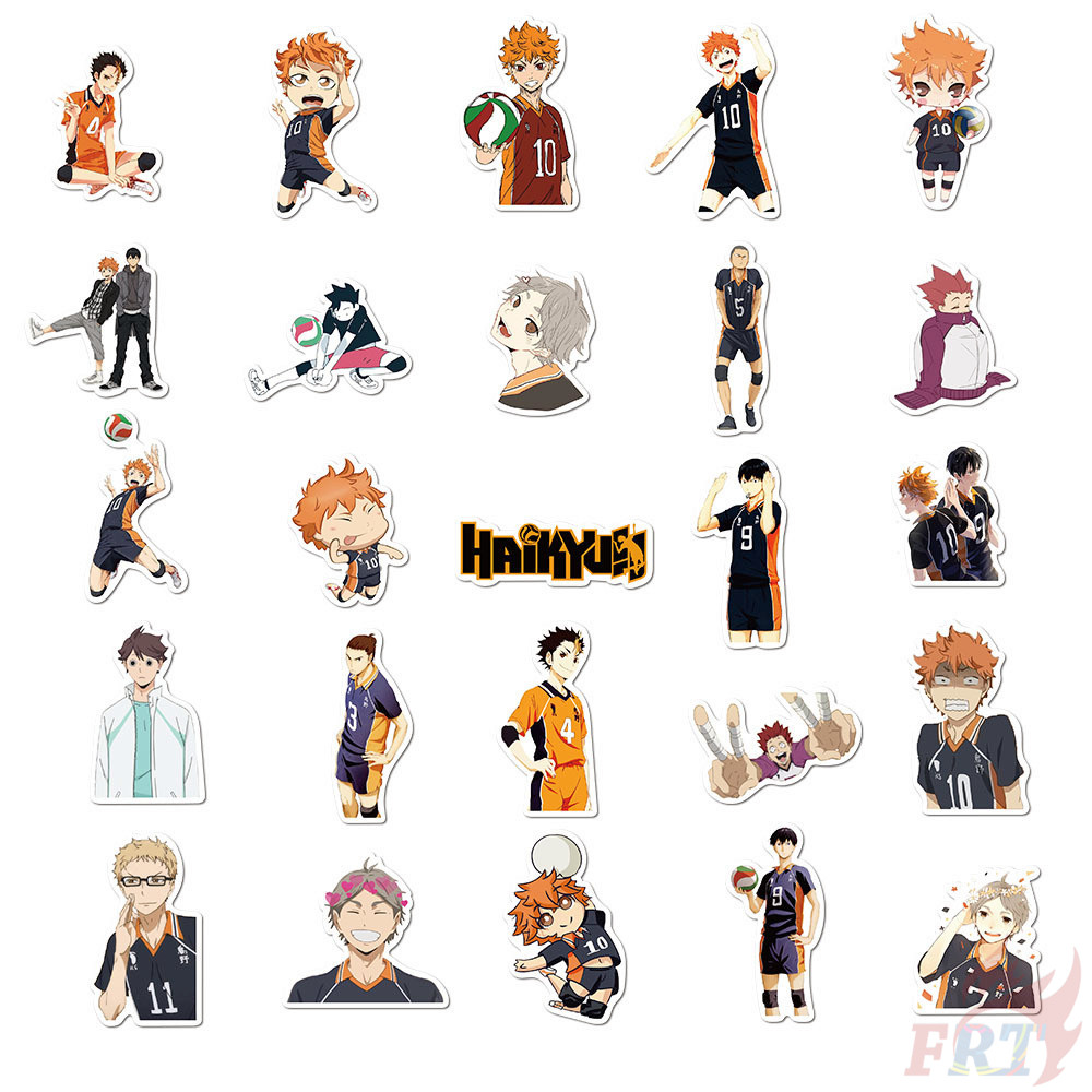 Bộ 102 Miếng Dán Hình Anime Haikyuu Dùng Trang Trí