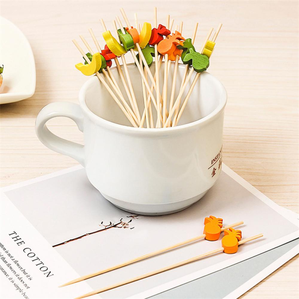 Set 100 Xiên Tre Ăn Trái Cây / Bánh Tráng Miệng / Salad B7T7 12cm Dùng Một Lần Trang Trí Tiệc Cưới