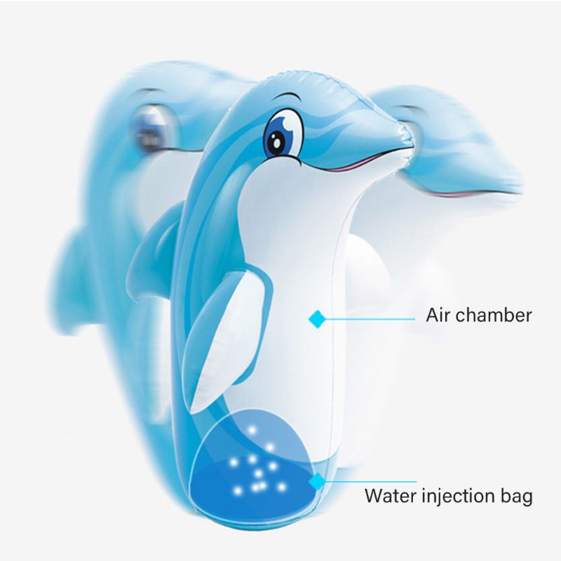 Túi đấm bốc bơm hơi đồ chơi in hình động vật cho trẻ em