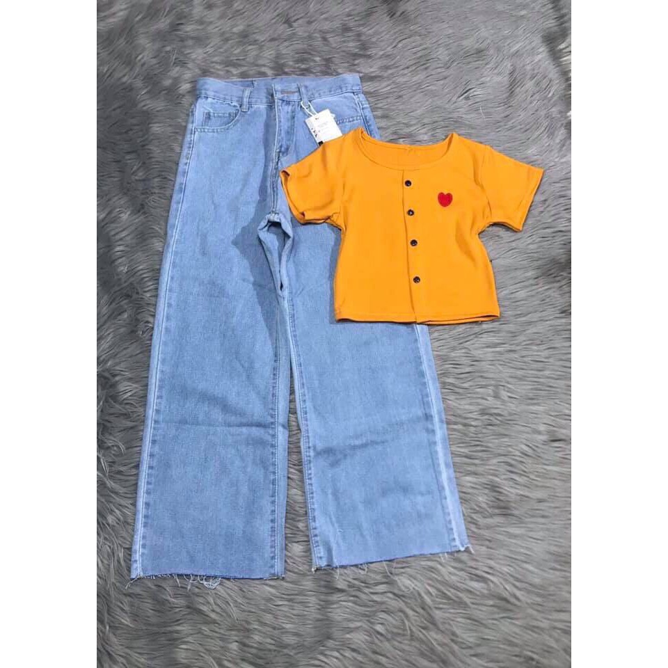 [Mã WASTMAY giảm 15% tối đa 30K đơn 150K] Quần Bò Ống Rộng 2 Màu phong cách Hàn Quốc | BigBuy360 - bigbuy360.vn