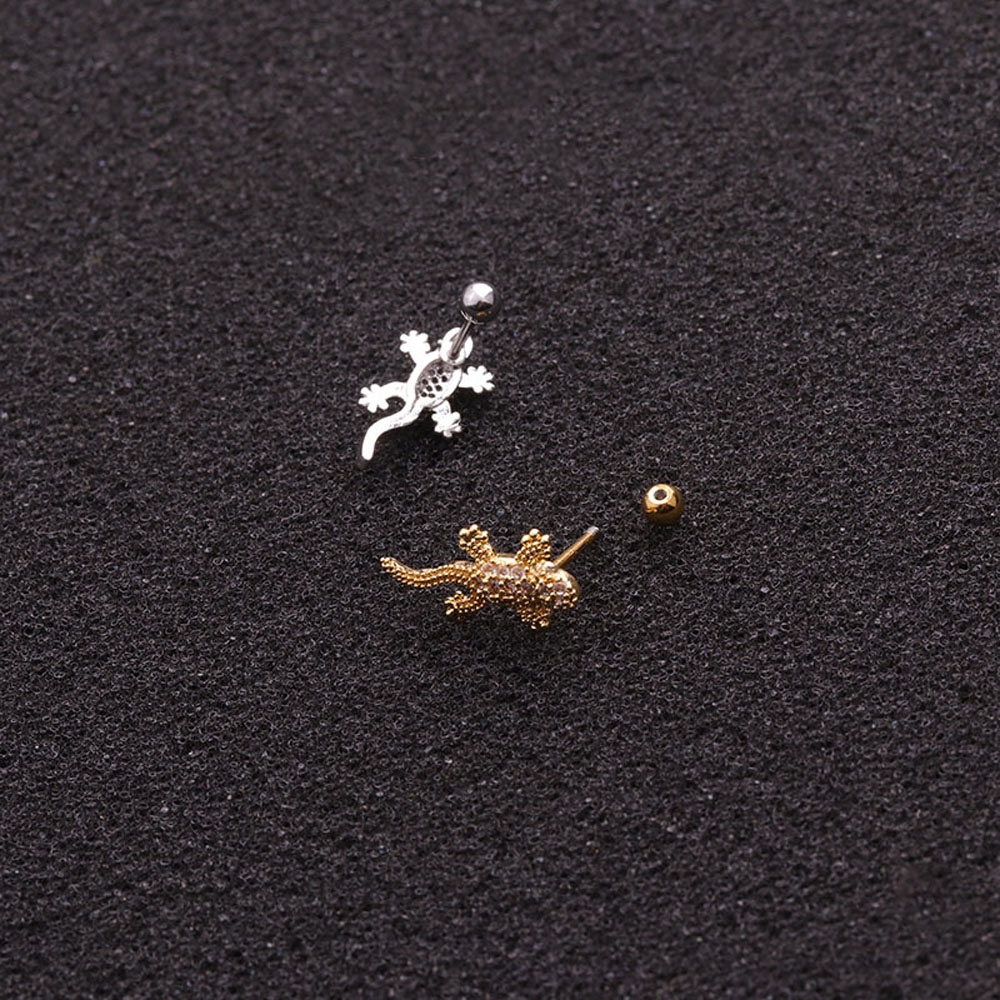 MXGOODS Helix Reptile Cartilage Tragus 1Pc Screw Back Earring