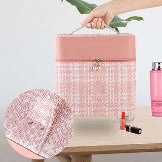 Túi trang điểm công suất lớn đơn giản và di động đa chức năng dễ thương di động du lịch nhỏ Hàn Quốc hộp lưu trữ xách ta
