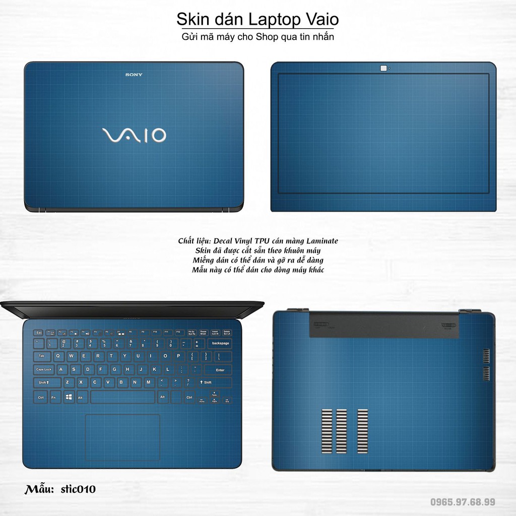 Skin dán Laptop Sony Vaio in hình Hoa văn sticker nhiều mẫu 2 (inbox mã máy cho Shop)