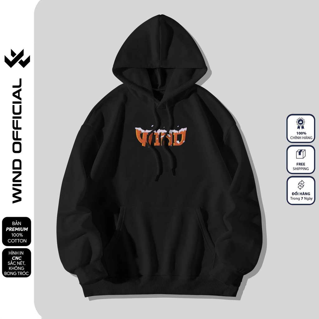 Áo hoodie unisex form rộng WIND bản Premium nỉ ngoại TORY nam nữ oversize ulzzang