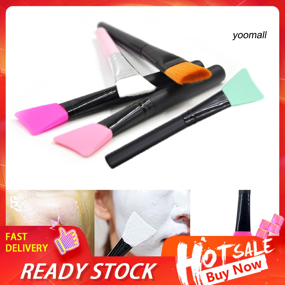 [Hàng mới về] Cọ đắp mặt nạ bằng silicon dạng phẳng thân thiện với làn da chăm sóc hiệu quả