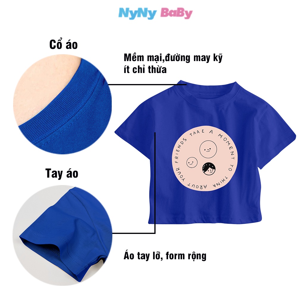 Áo Thun Tay Lỡ Nyny Baby Cho Bé Form Rộng Họa Tiết Hình Tròn Vải Cotton Co Giãn 4 Chiều Từ 1 Đến 6tuổi