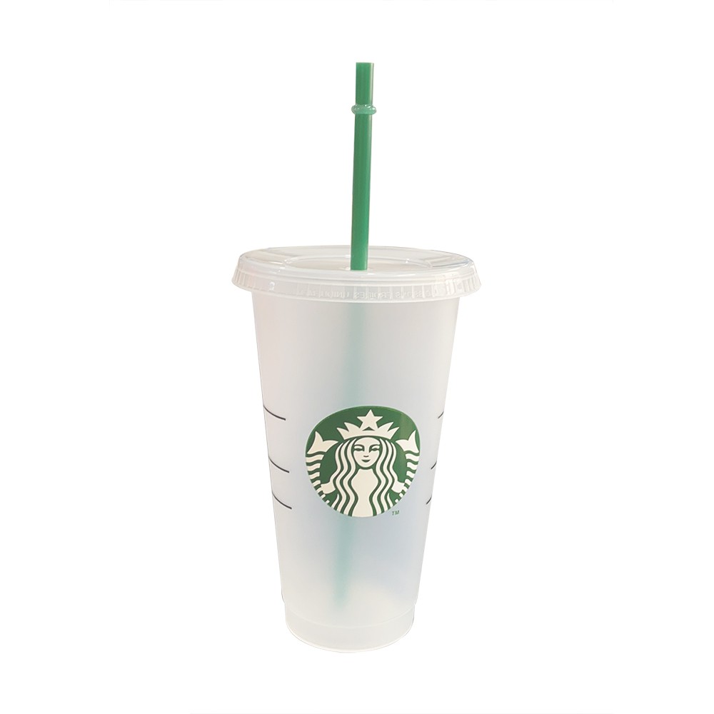 Ly Nhựa Uống Nước Starbucks Đổi Màu Có Nắp Và Thể Tái Sử Dụng 24 Oz default