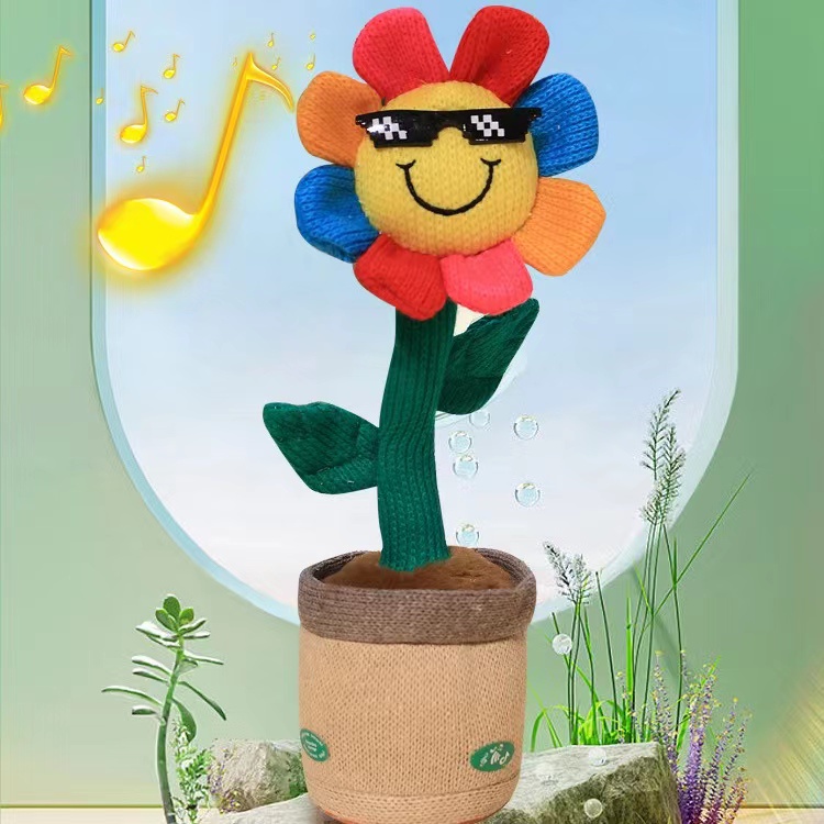 Hoa Hướng Dương Nhồi Bông Có Nhạc Và Đèn Xinh Xắn Cho Bé