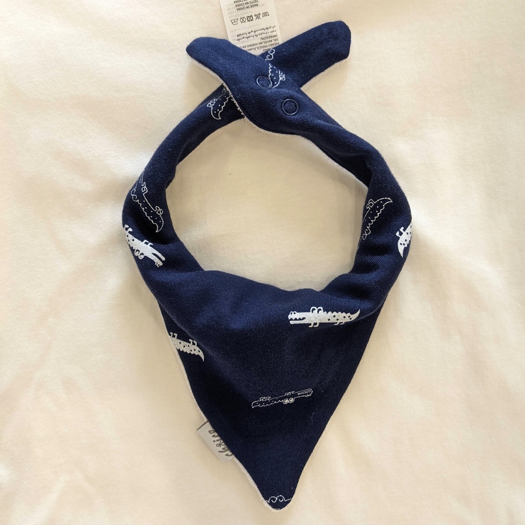 Set Yếm cho bé trai bé gái 3 chiếc màu xanh Mother's Choice - yếm tam giác chất liệu mặt trước 100% cotton IT11682