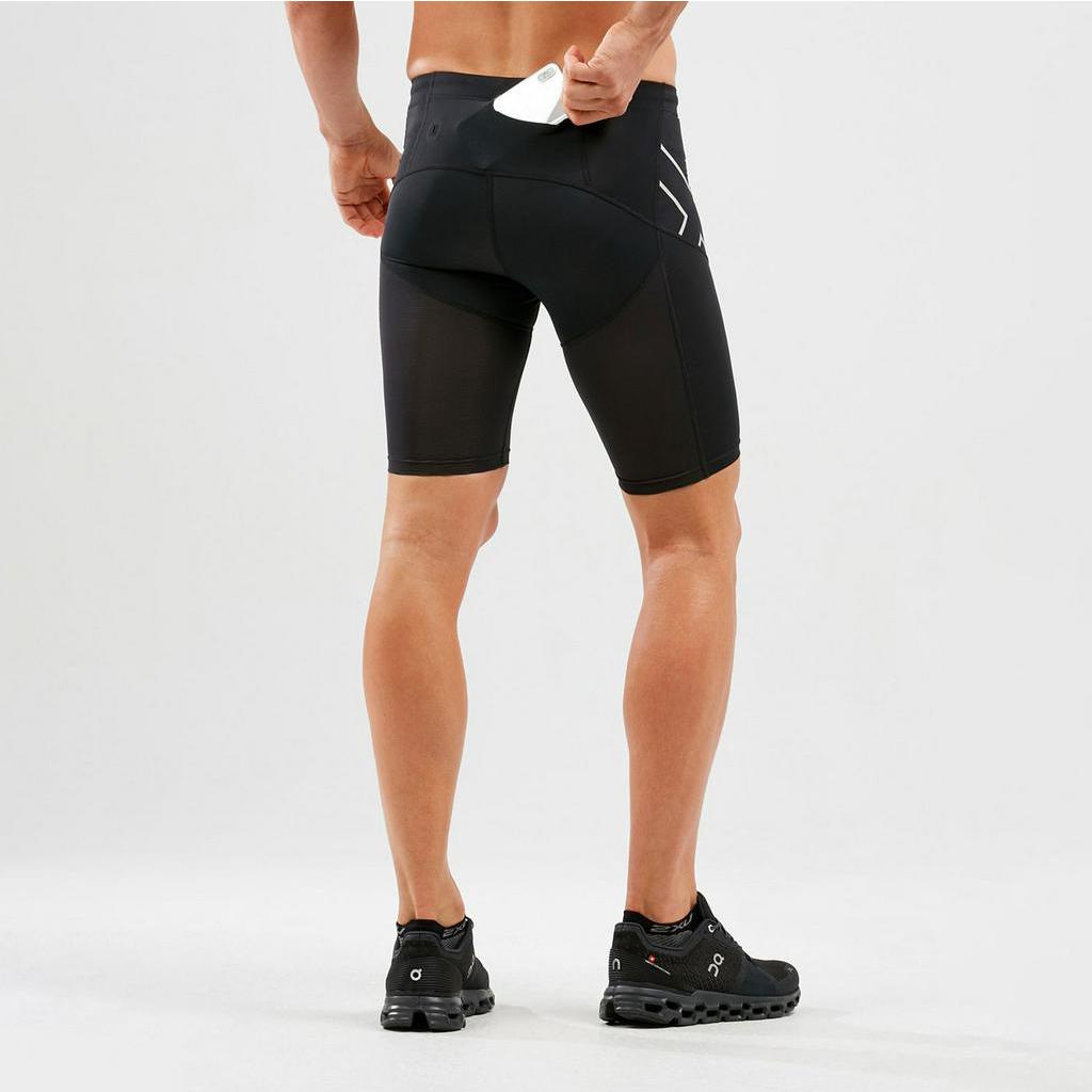 Quần đùi bó cơ nam 2XU Run Dash Compression Shorts (1 Túi Phía Sau)