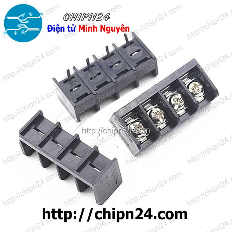 [2 CÁI] (F54) Domino HB9500 4P (9.5MM) (Terminal, Cầu đấu dây cọc nguồn)