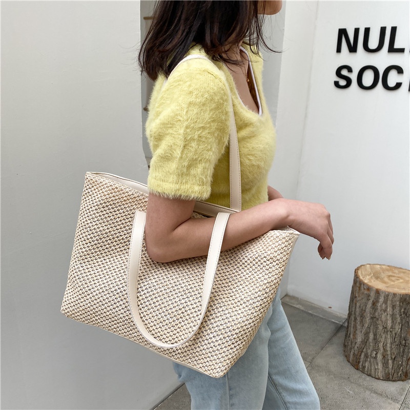 Túi Đeo Vai Đan Lát Thời Trang Hàn Quốc 2021 Cho Nữ