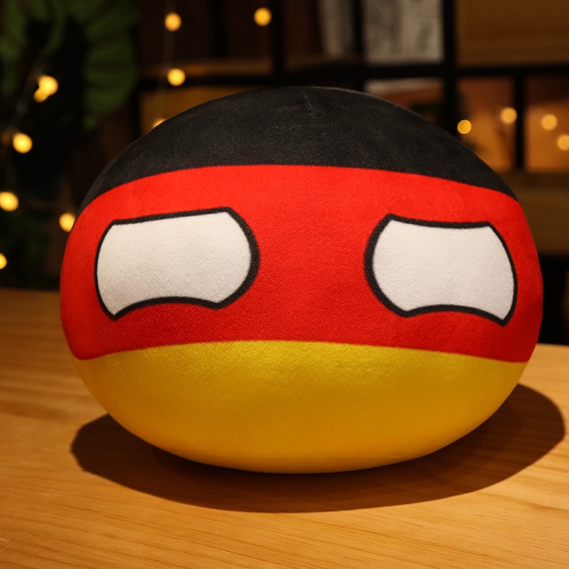 Gối tích hợp đồ chơi búp bê nhồi bông hình hoạt hình anime Polandball và lá cờ tổ quốc làm quà tặng cho bé