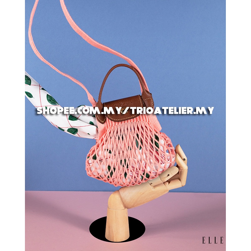 Túi Đeo Chéo LONGCHAMP Le Pliage Filet XS Blush