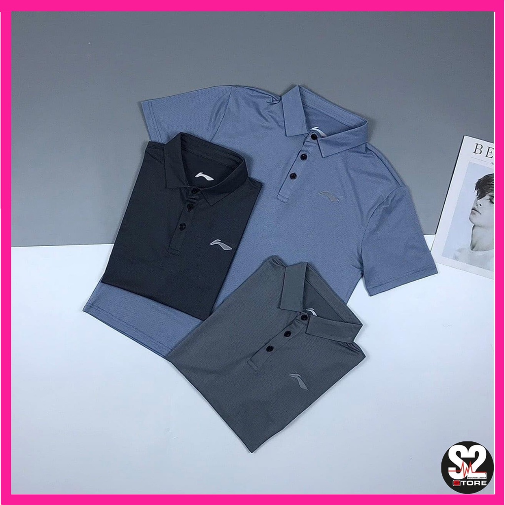 Áo thun polo nam có cổ thương hiệu LNING hàng xuất dư có hóa đơn