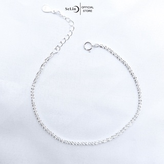 Lắc tay vòng tay bạc nữ 925 lấp lánh đơn giản, cá tính SELIN JEWELRY - 0150