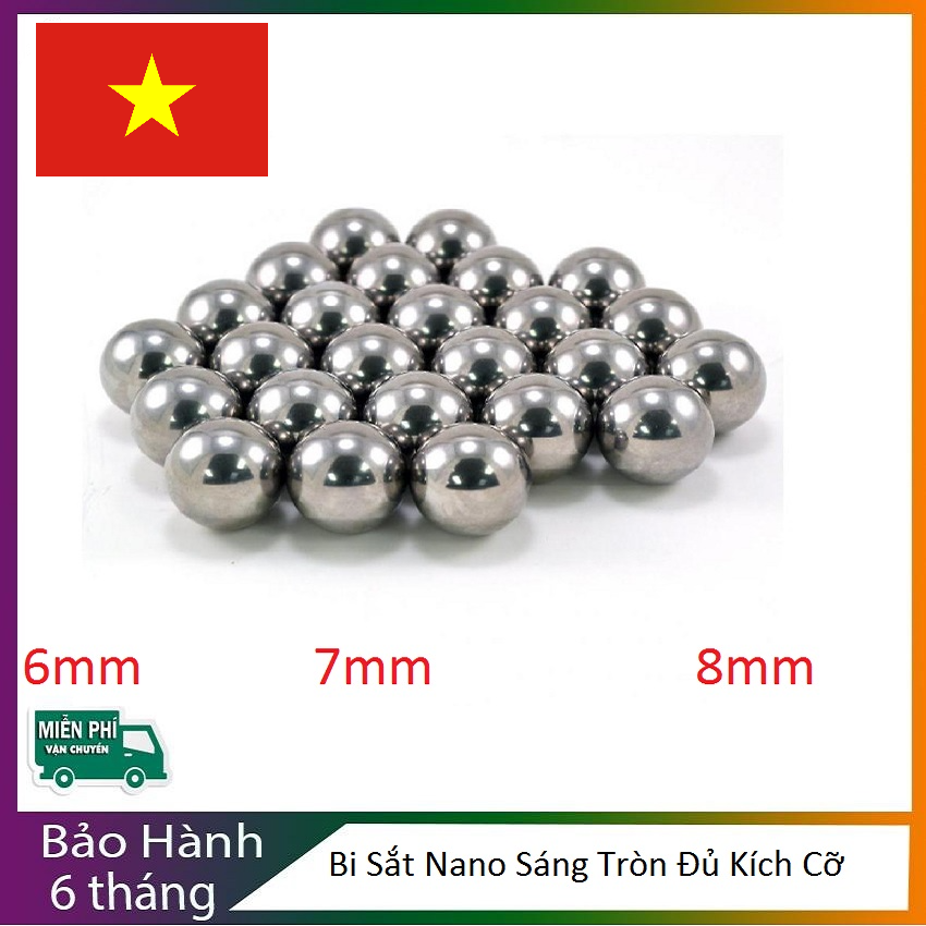 1Kg Bi Trục Xe Đạp Nano Sáng Bóng, Tròn Đủ Kích Cỡ 6mm, 7mm, 8mm A CƯỜNG