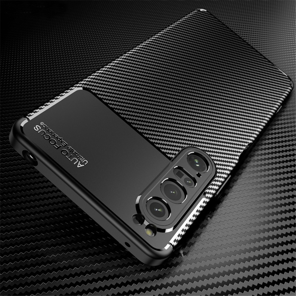 For Sony Xperia 1 IV Case Carbon Fiber Protect Coque For Xperia 1 IV   Xperia 1 II sony-Xperia 8/20 sony-Xperia 5 Camera Shockproof Bumper Phone Cover Funda