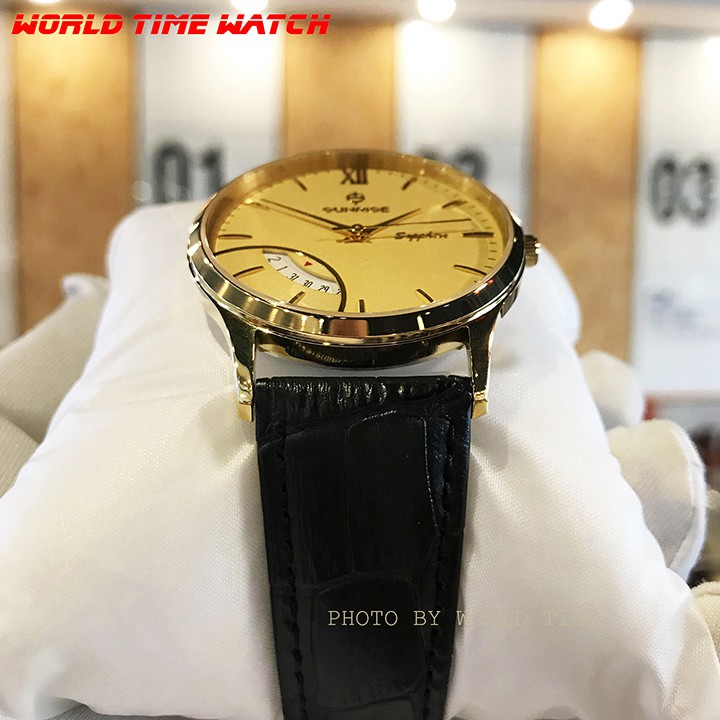 Đồng Hồ Nam Sunrise DM783SWC G [ Full Hộp , Thẻ BH 3 Năm ] - Kính Sapphire Chống Xước - Chống Nước- Dây Da Cao Cấp