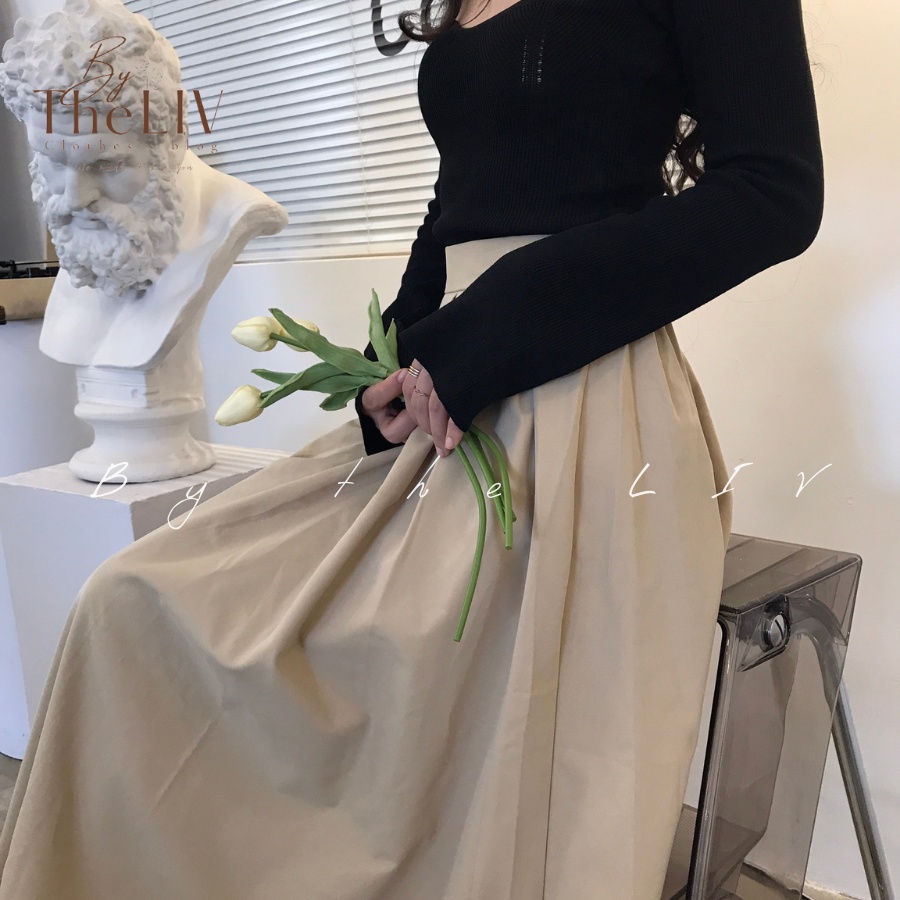 Chân váy xếp ly dài XIXI vintage