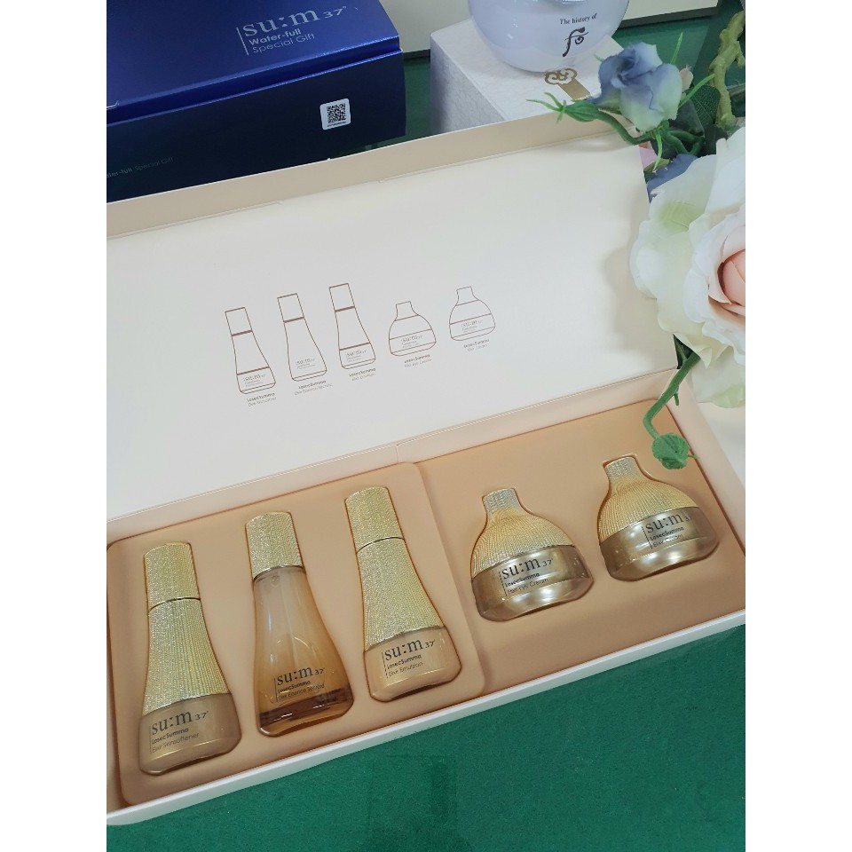 Bộ mini dưỡng da chống lão hóa Sum vàng (Sum LosecSumma Elixir Gift set) 5 sp