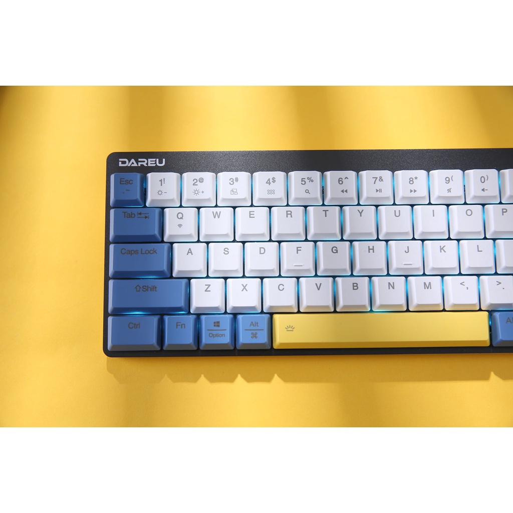 Bàn phím cơ Dareu EK868 Bluetooth WHITE 68KEY (SLIM, Brown/ Red D-KAILH switch)