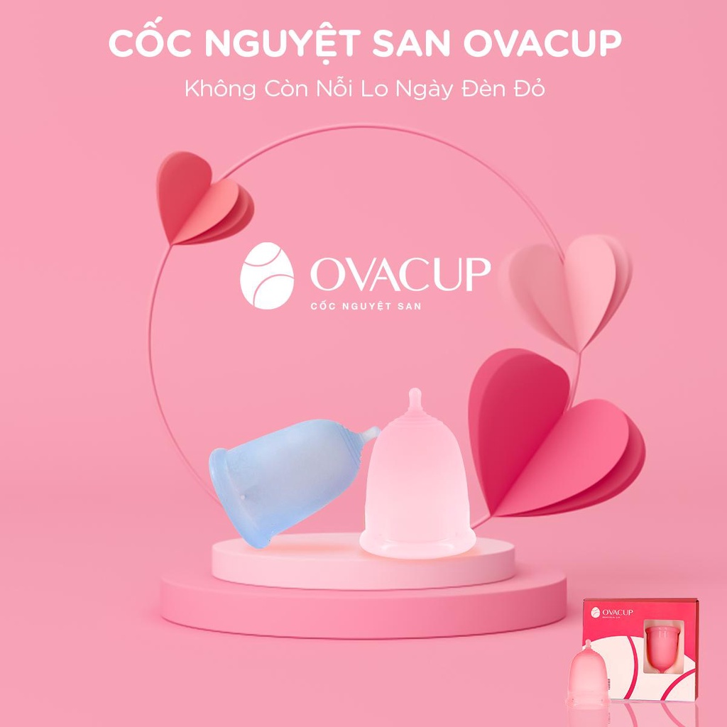 Cốc nguyệt san Ovacup y tế mềm chống tràn nhập khẩu chính hãng Made In USA 100% đạt tiêu chuẩn FDA